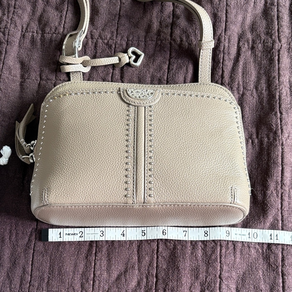 Brighton JOJO Organizer Taupe Studded Crossbody Bag - Picture 12 of 16
